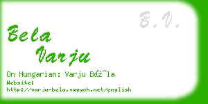 bela varju business card